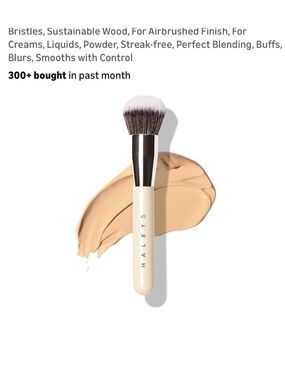 HALEYS Beauty White Handle Makeup Brush